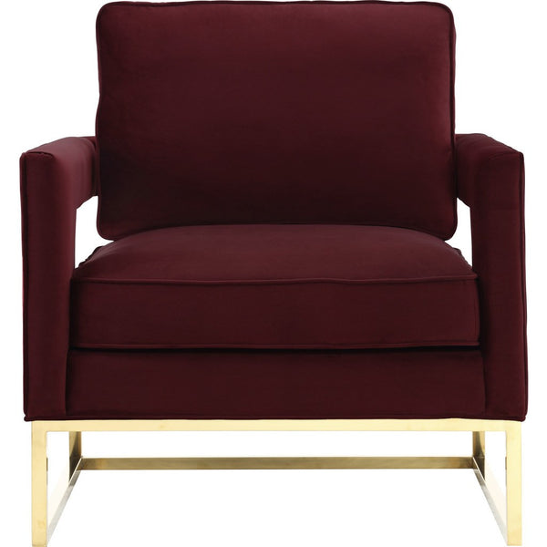 TOV Furniture Avery Velvet Chair | Maroon TOV-A110