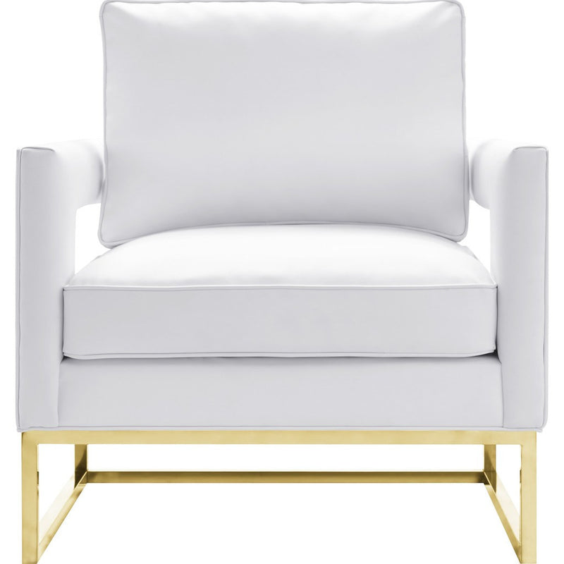 TOV Furniture Avery Leather Chair | White TOV-A111