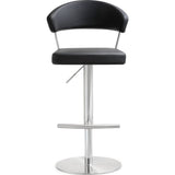 TOV Furniture Cosmo Stainless Steel Barstool | Black- TOV-K3627
