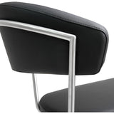 TOV Furniture Cosmo Stainless Steel Barstool | Black- TOV-K3627