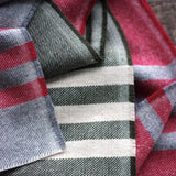 Faribault Trapper Wool Scarf | Olive/Cream Stripe 9394 10x72