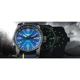 traser H3 Midnight Blue/Yellow P68 Pathfinder Automatic Watch | Textile Strap