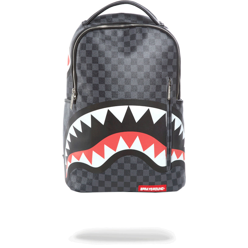 Sprayground Sharks in Paris Backpack | Grey Checkered 910B1374NSZ