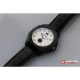 Lum-Tec V10 Big Date Watch - Black Croc Leather Strap