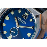 Lum-Tec V8 Big Date Watch - Black Croc Leather Strap