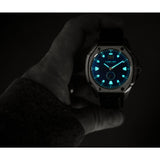 Lum-Tec V8 Big Date Watch - Black Croc Leather Strap