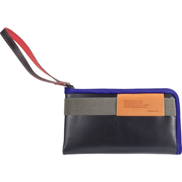Cote et Ciel Large Leather Wallet | Black/Taupe/Indigo 28087