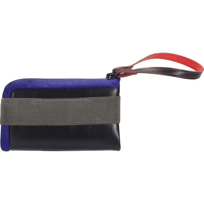 Cote et Ciel Medium Leather Wallet | Black/Taupe/Indigo