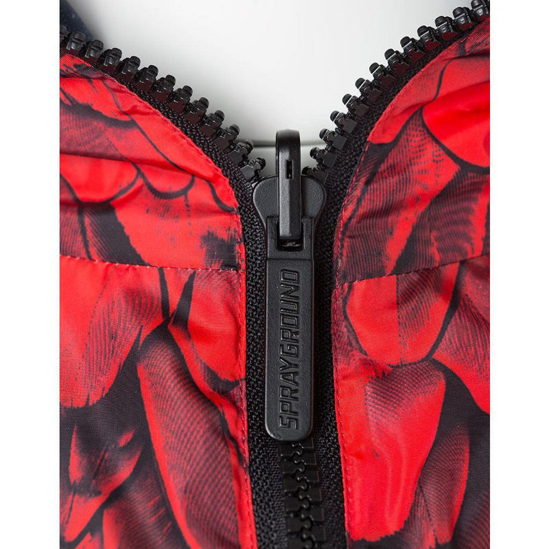 Sprayground Warrior Wings Reversible Down Jacket | Red/Black