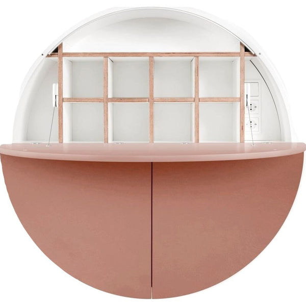 EMKO Multifunctional Pill Cabinet/Desk | White/Pink-MPWPink