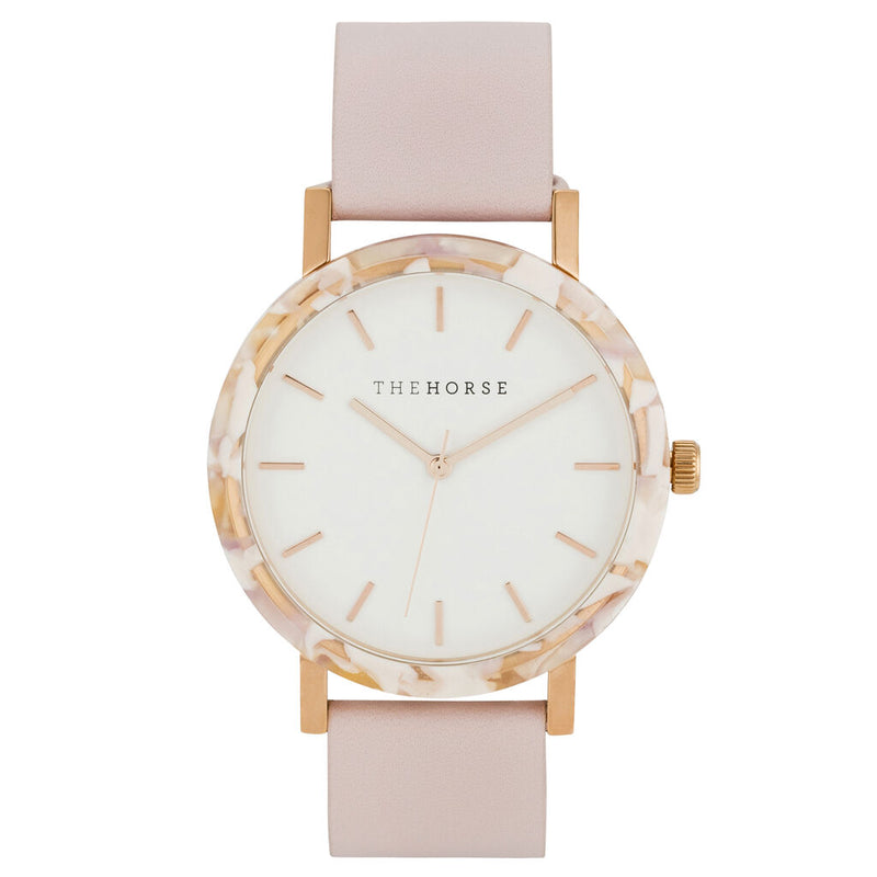 The Horse Mini Resin Watch | White/Pink
