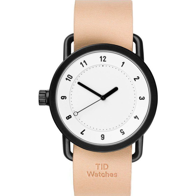 TID No. 1 White Watch | Natural Leather