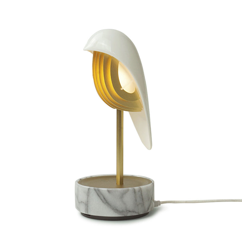 DaqiConcept Alarm Clock + Light CHIRP White Marble/Gold
