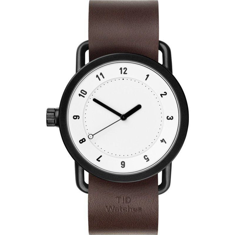 TID No. 1 White Watch | Walnut Leather