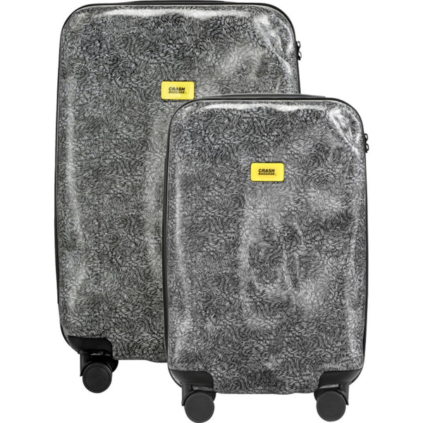 Crash Baggage Set of 3 Surface Trolley Suitcases | White fur CB120-30