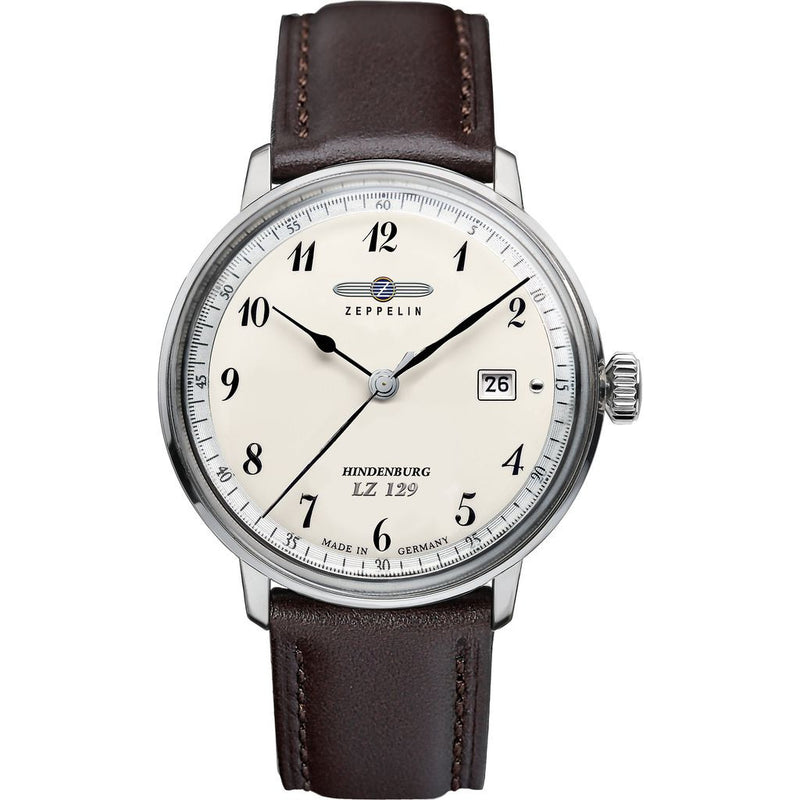 Zeppelin Hindenburg Watch | Beige & Brown Leather 7046-4