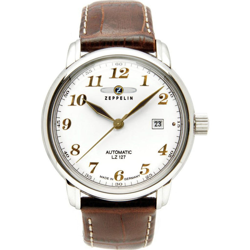 Zeppelin LZ-127 Graf Zeppelin Self-Winding Watch | White with Gold Accents 7656-1